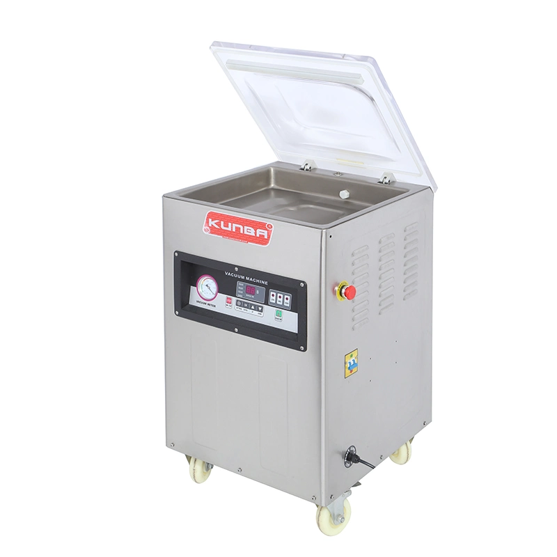 KunBa Dz-400 Single Chamber Vacuum Sealer Packaging Machine for Apparel Food Beverage Commodity Chemical